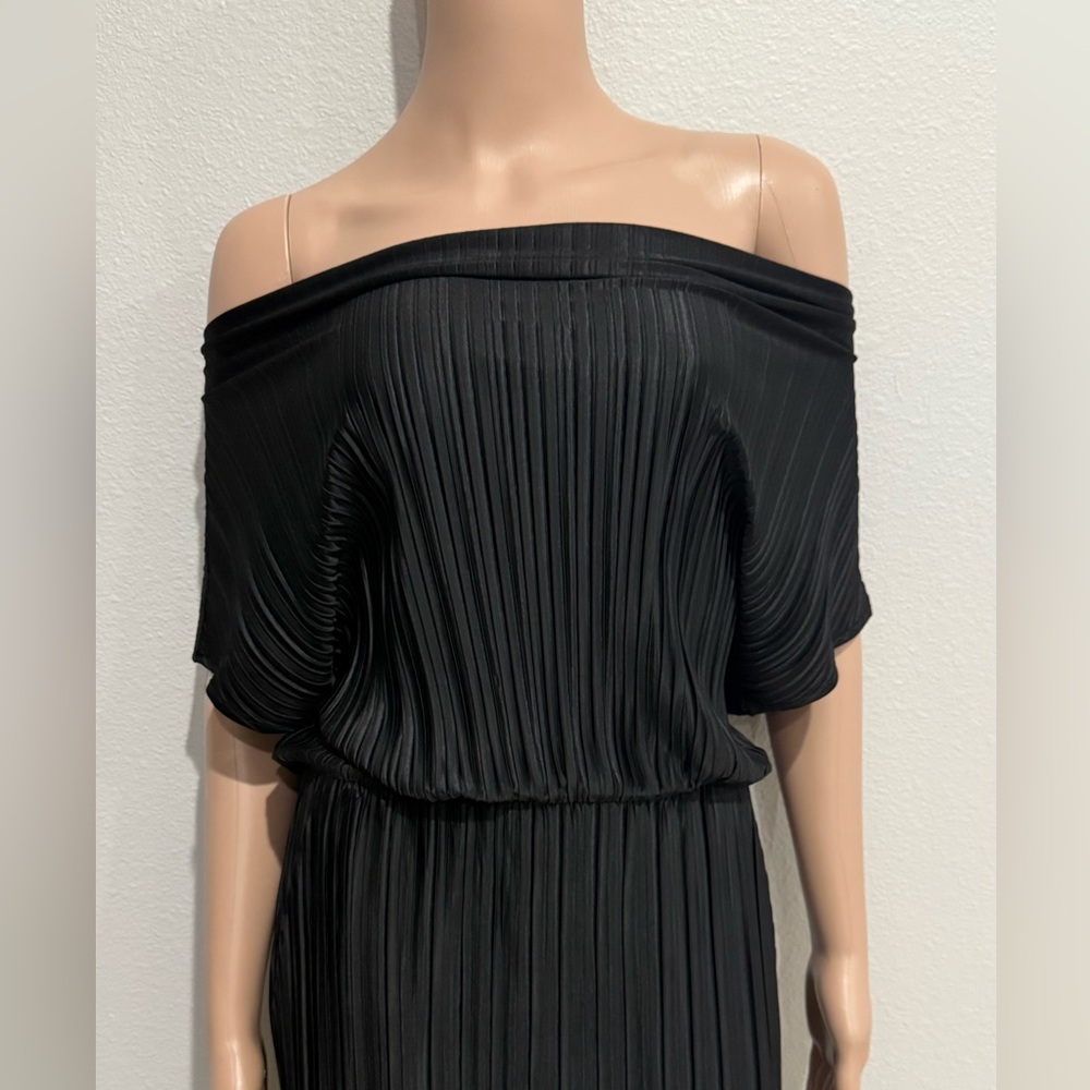RUTI DRAPED PLEATED MAXI DRESS. - Picture 5 of 8